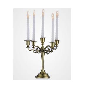 Décoration d'intérieur, chandelier en métal à 5 bras, porte-bougie, support à bougies pour mariage, table de dîner, fête de Noël - Product Image 1