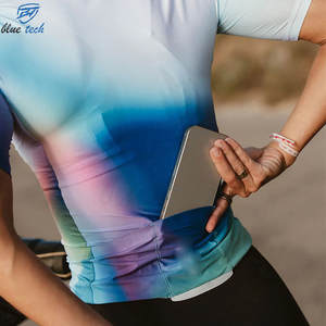 Conjunto de Ropa de Ciclismo para Mujer al por Mayor, Jersey y Pantalones Cortos de Verano, Transpirable y Elástico, con Diseño y Logotipo Personalizados - Product Image 4