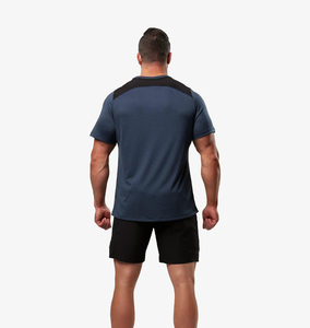 T-shirt en coton uni pour homme, personnalisé avec logo, manches courtes, poids lourd, vente en gros - Product Image 3