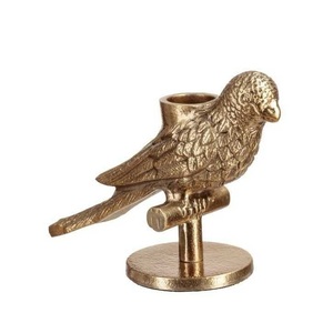 Portavelas de metal con diseño de pájaro vintage, soporte decorativo para velas de mesa, estilo animal, portavelas dorado para sala de estar, decoración de comedor. - Product Image 1