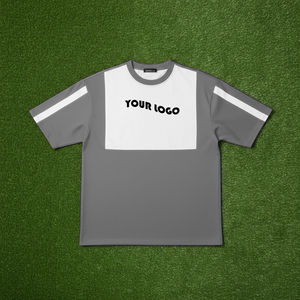 T-shirts pour hommes de haute qualité en jersey 100% coton 180g, logo imprimé numérique personnalisé, coupe ample, respirant, épaules tombantes, bicolore - Product Image 1