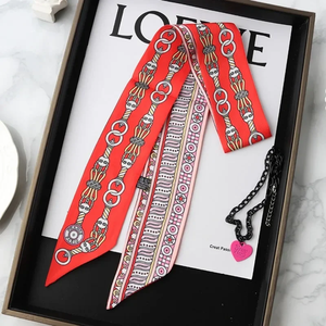 Pañuelo de seda cuadrado de moda para mujer, lazos para el pelo, diademas, bandanas, pañuelos para la muñeca, pañuelos para el cuello, foulards, lazos para el cuello, agradable al tacto - Product Image 6