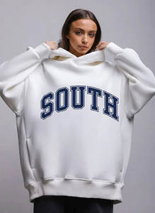 Sudadera con Capucha para Mujer, 100% Algodón, Transpirable, Personalizada, Talla Grande, Corte Holgado, Manga Larga, Precio de Fábrica - Product Image 2