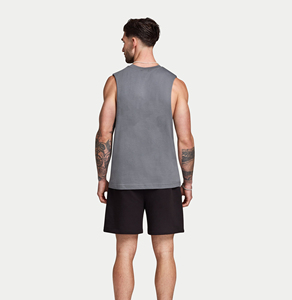 Débardeur Essentiel Homme 100% Coton Blanc Classique Design Simple pour Superposition Personnalisé DTF Entraînement Sportif - Product Image 2
