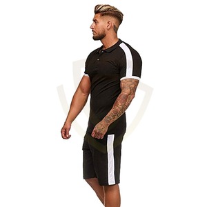 Ensembles d'été pour hommes de haute qualité, polos avec shorts, coton à séchage rapide, ensembles de polos et shorts pour hommes en vente - Product Image 1