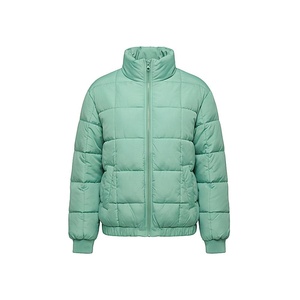 Hooded Quilted Waterproof <b>Bubble</b> Jacket Black Full Sleeve Winter Windproof Cotton Shell Knitted Fabric Polyester Filling Stand - Product Image 1