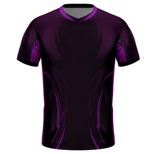 Camiseta Personalizada de E-Sports para Hombre, Negra, Azul y Blanca, con Estampado por Sublimación, Cuello Redondo, Secado Rápido, 100% Poliéster, Logotipo del Equipo en la Parte Delantera, Talla Adulto - Product Image 6