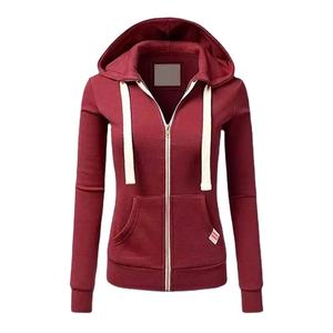 Sudadera con capucha deportiva para mujer, chaqueta con cremallera y cordón para mujer con bolsillos elásticos para puños, abrigo deportivo de otoño e invierno para mujer delgada - Product Image 2