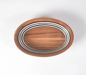 Bol à fruits en forme de bateau en bois de manguier et résine, fabrication artisanale, vente directe d'usine, grossiste - Product Image 2