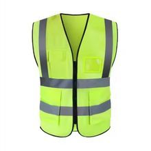Veste de travail de sécurité en polyester imperméable de classe 2 personnalisable avec logo, haute visibilité, réflecteur, pour travaux de construction - Product Image 2