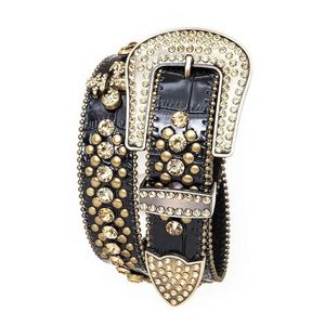 เข็มขัดหนัง PU ลายเฟลอร์ เดอ ลิส ดีไซน์หรูหรา เข็มขัดพลาสติก - Product Image 2