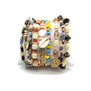 Ensemble de bracelets tendance multi-couches perlés faits à la main, uniques, pour mariage et soirée, bijoux de mode, cadeau pour hommes, femmes et couples - Product Image 1