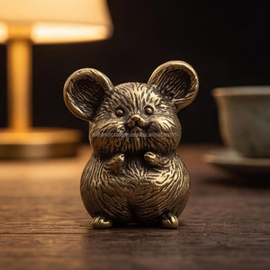 Prensapapeles de latón antiguo con diseño clásico de estatua de perro de la fortuna para biblioteca - Product Image 4