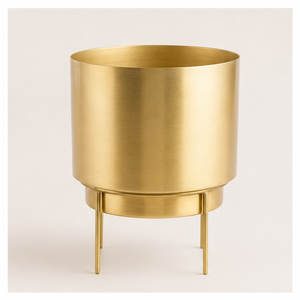 Macetero de metal dorado con soporte, maceta redonda decorativa de hierro para decoración premium de interiores, sala de estar y oficina, a precio económico. - Product Image 4