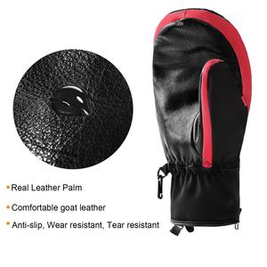 Nuevos Guantes de Esquí de Cuero Negro Clásicos de Alta Calidad, Ajuste Delgado, Resistentes al Viento, Tejido Suave, Ajuste Holgado, Sostenibles, Venta al Por Mayor - Product Image 5