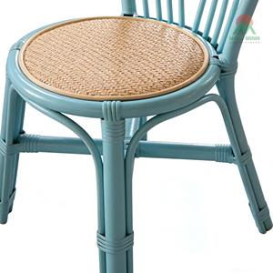 Cómodas Sillas Infantiles de Ratán Azul Pastel, Lindas Sillas de Madera de Ratán Natural para Niños, Decoración para Fiestas Infantiles, Muebles y Accesorios - Product Image 4