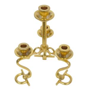 Candélabre artisanal en forme de pilier de cheval doré à 4 bras, support de bougies, décoration de mariage, dernière arrivée - Product Image 1