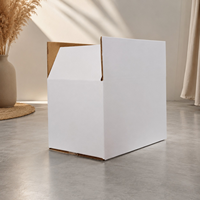 Boîte pliante en carton blanc avec logo personnalisé de qualité supérieure |   Boîte d'emballage en papier ordinaire pour petits produits, cadeaux et emballages de vente au détail
