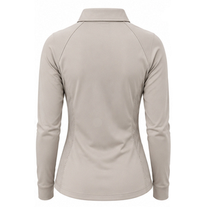 <b>Women</b> Knitted Printed <b>Long</b> <b>Sleeve</b> <b>Polo</b> <b>Shirt</b> Breathable Quick Dry Golf Riding Wear Custom Logo OEM <b>Polo</b> - Product Image 3