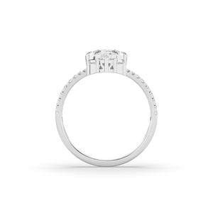 Anillo de Compromiso de Lujo con Diamante Creado en Laboratorio de Corte Marquesa de 2.40 Quilates, Oro de 14K/10K, Diseño Único, Ligero, Joyería Nupcial - Product Image 5