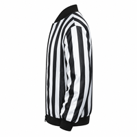 Veste d'arbitre homme personnalisée, rayée noir et blanc, fermeture éclair intégrale, légère, veste bomber pour officiels de football, uniforme sportif, vêtements d'équipe