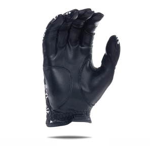 SOSH4 Black Skull Print Golf Glove <b>Full</b> Finger Lightweight Anti <b>Slip</b> Outdoor Sports Genuine Leather Adjustable Wrist Strap - Product Image 4