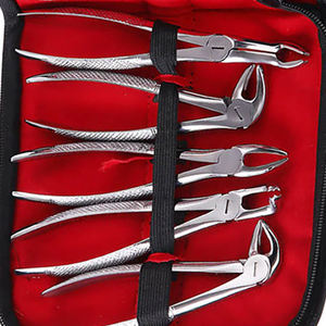 Kit de forceps d'extraction dentaire professionnel en acier inoxydable, instruments chirurgicaux stérilisables certifiés CE par Grip Surgical - Product Image 2