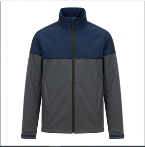 Veste softshell pour homme, respirante, séchage rapide, imperméable, col montant, couleur unie, tissu en toile, logo et couleur personnalisés, nouvelle arrivée - Product Image 2