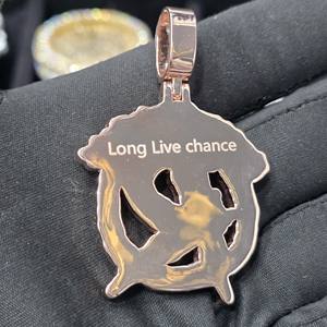 Pendentifs personnalisés en moissanite glacée, en argent 925, sertissage complet, lettre personnalisée, design unique, style personnalisé pour certifiés - Product Image 2