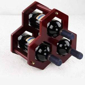 <b>Wood</b> And iron <b>wine</b> bottle <b>rack</b> holder for kitchen home decoration dining table champagne <b>wine</b> display <b>rack</b> bottle holder - Product Image 4