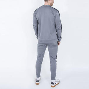 Survêtement bleu clair pour homme, manches longues, couleur unie, décontracté, respirant, en coton et élasthanne, avec cordon de serrage et poches latérales - Product Image 6