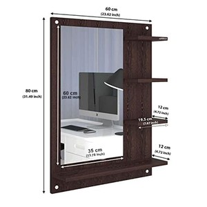 Estante Organizador de Pared con Espejo de Madera de Acacia - Diseño Moradabad al por Mayor - Product Image 3