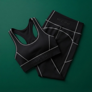 Women Black <b>White</b> Contrast Yoga <b>Set</b> Sports Bra High Waist Pocket Leggings <b>Gym</b> Fitness Workout Activewear <b>Set</b> - Product Image 6