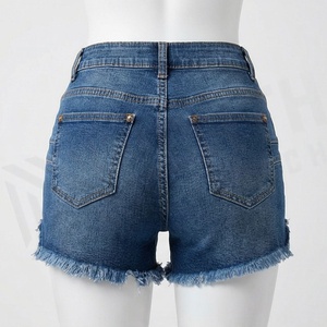 Womens High <b>Waisted</b> Customized Color Denim Shorts Y2K Print Vintage Casual Pocket Summer New <b>Elastic</b> <b>Jeans</b> Premium Fit - Product Image 2