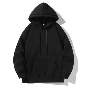 Sweat-shirt à capuche uni personnalisé pour l'hiver, en coton épais et doux, unisexe, coupe oversize, pour le streetwear, ODM - Product Image 1