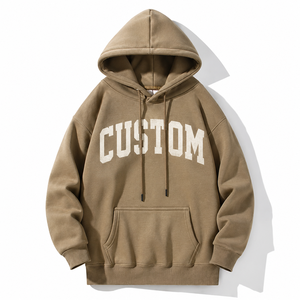 Sweat-shirt à capuche épais pour homme, en mélange de coton et polaire, coupe oversize unisexe, décontracté, avec poche kangourou - Product Image 1