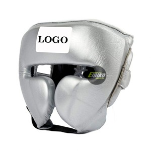 Protège-tête de boxe en cuir personnalisé, réglable, respirant, avec protection des joues, portable, pour l'entraînement aux arts martiaux et au Muay Thai - Product Image 4