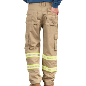 กางเกงทำงานนิรภัยโพลีเอสเตอร์แบบสะท้อนแสง Hi Vis พร้อมกระเป๋าคาร์โก้  รองรับการสกรีนโลโก้ตามต้องการ - Product Image 6