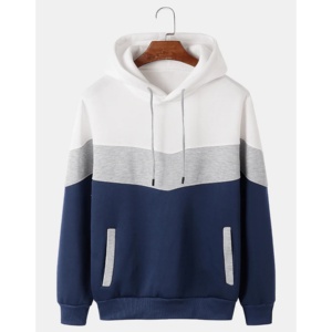 เสื้อฮู้ดดี้ผู้ชายผ้าฝ้ายฟลีซพิมพ์ลายดิจิตอลแบบขายส่ง 100% สำหรับฤดูหนาว ตัดเย็บแบบแผง ระบายอากาศได้ดี กันลม เป็นมิตรกับสิ่งแวดล้อม - Product Image 1