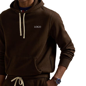 Premium 100% Cotton-Blend Fleece Autumn Front Logo Drawstring Hood Pullover <b>Hoodie</b> for Men <b>Women</b> Mid-Weight Casual OEM Service - Product Image 5