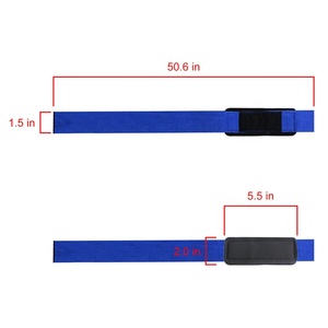 Muñequeras de gimnasio acolchadas de neopreno personalizadas 2025, 24 pulgadas de longitud, 1,5 pulgadas de ancho, par de levantamiento de pesas de seguridad, accesorio de Fitness - Product Image 5