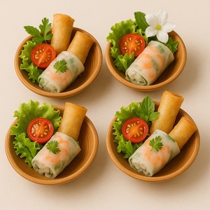 Ensemble de vaisselle écologique en feuilles de palmier d'arec naturelles polies, bols et plateaux compostables pour les fêtes, design moderne et luxueux, 100% compostable - Product Image 4