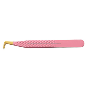 <b>Professional</b> Women's Stainless Steel Eyebrow Extension Eyelash Tweezers Pointed Volume Fiber Beauty Tool Specialist Manufacturer - Product Image 2