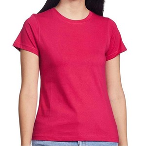 เสื้อยืดผู้หญิง แขนสั้น ผ้าเจอร์ซีย์ ผสมคอตตอน 60% และโพลีเอสเตอร์ 40% - Product Image 1