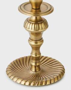 Bold Blossom Handcrafted Antique <b>Brass</b> Taper Candle <b>Holder</b> | Vintage Solid <b>Brass</b> <b>Candlestick</b> | Wedding Home Decor Model BBCS1000 - Product Image 5