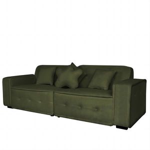Divano Sezionale Chesterfield Moderno in Velluto Verde per Interni con Tre Cuscini 237,50x89,23x78,70 cm per Soggiorno Domestico - Product Image 6