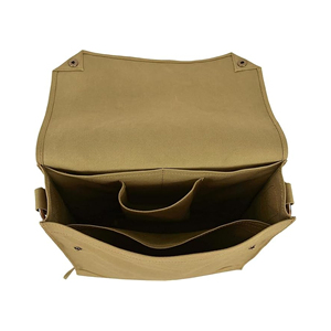 Sac messager unisexe en toile avec sangle en cuir, grand rabat, durable et léger pour les voyages et le travail - Product Image 6