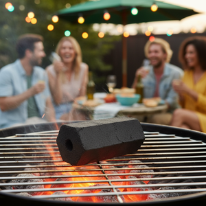 Briquettes de charbon de coco écologiques pour barbecue |   Charbon de bois à combustion longue durée et sans fumée pour grillades |   Restaurants de qualité supérieure | - Product Image 1
