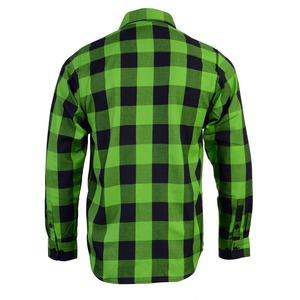 Camisa de Franela a Cuadros Verde y Negra de Algodón Premium para Hombre, Manga Larga, Estilo Casual, Proveedor Mayorista - Product Image 5