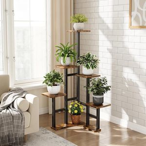 Étagère à plantes d'intérieur à 6 niveaux, étagère d'angle pour plusieurs plantes, étagères murales et de présentation - Product Image 2